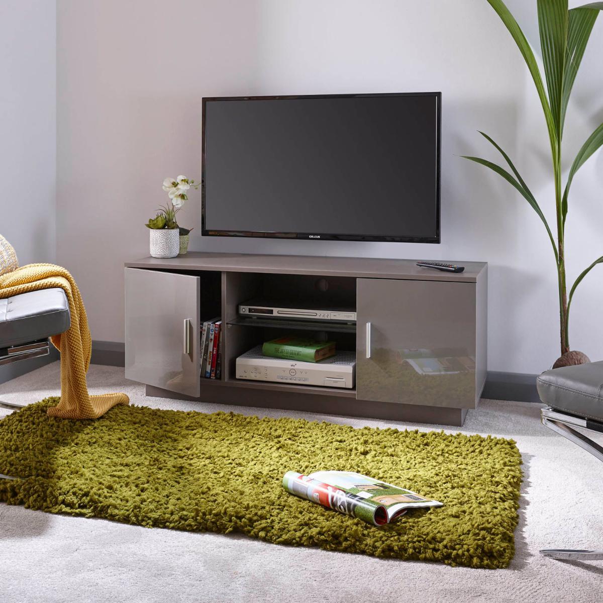 Lima Grey High Gloss TV Stand Grey – image 10