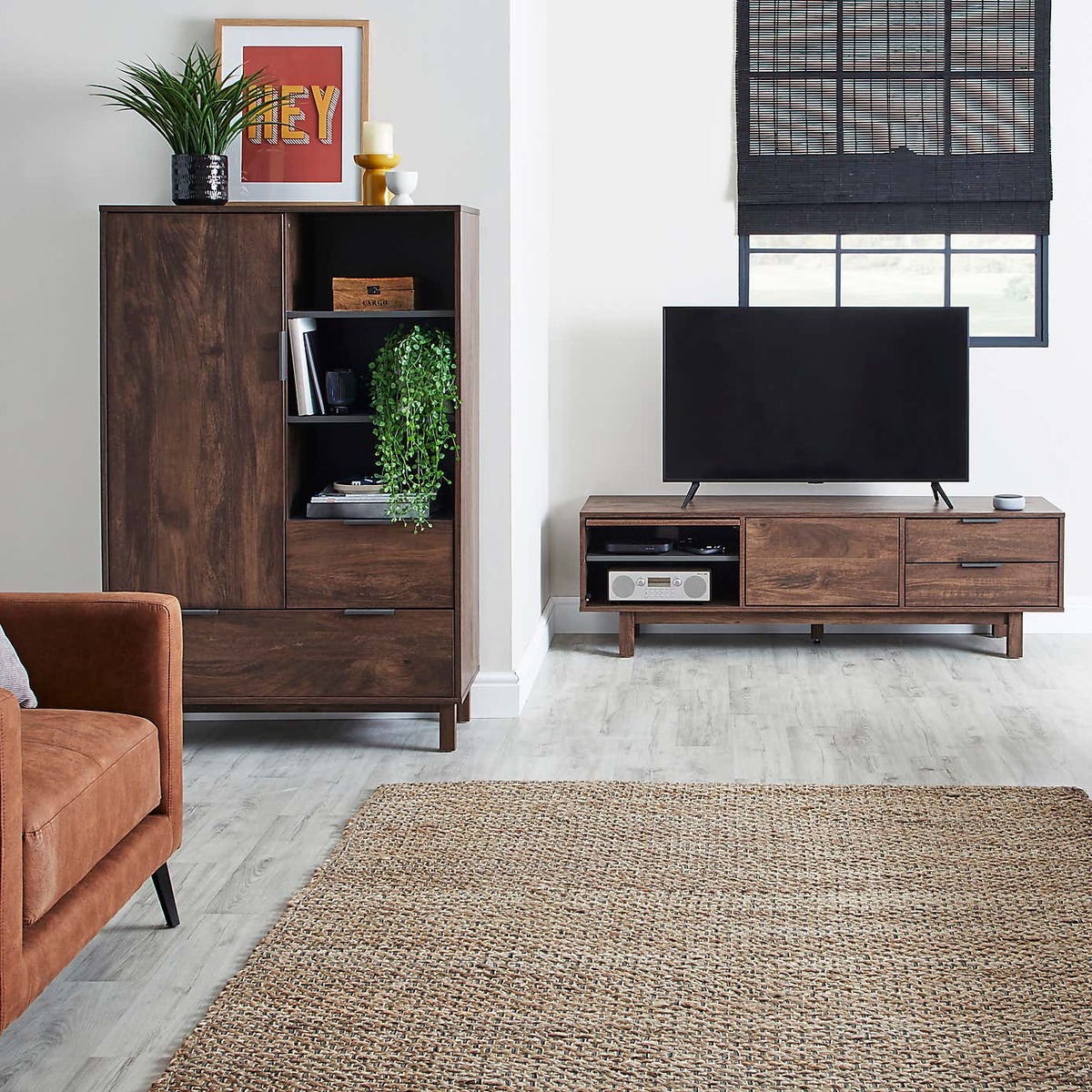 Carson Extra Wide TV Unit Dark Wood (Brown) – image 2