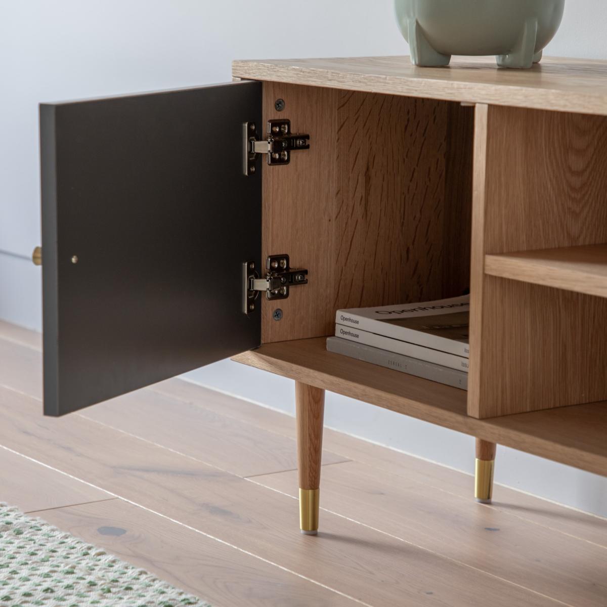 Newbury TV Stand, Oak Effect Grey – image 2