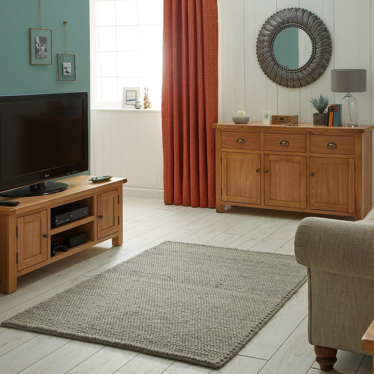 Sherbourne Oak Large TV Stand Natural – image 3