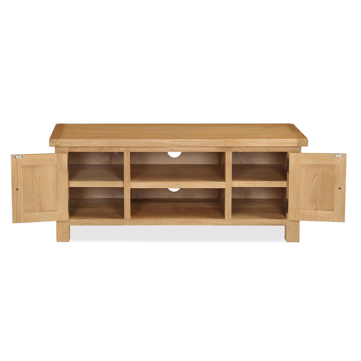 Sherbourne Oak Large TV Stand Natural – image 4