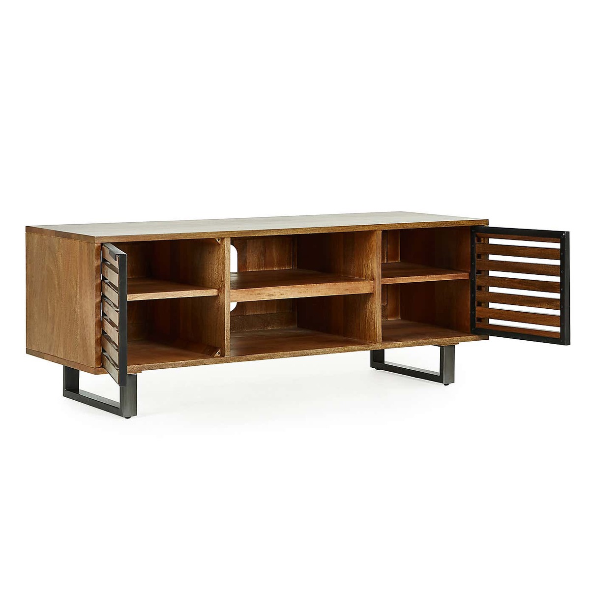 Slatted Mango TV Stand Brown – image 4