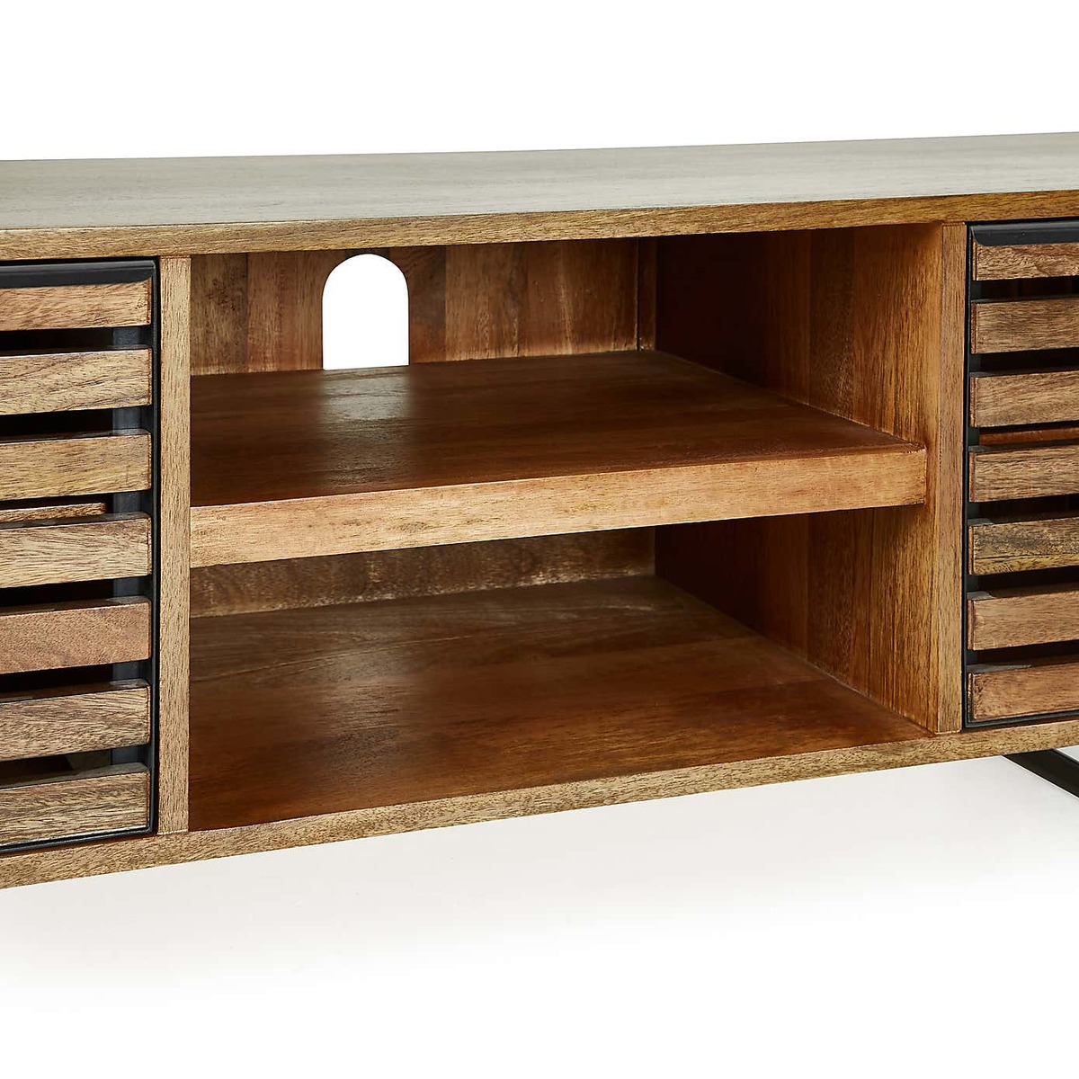 Slatted Mango TV Stand Brown – image 5