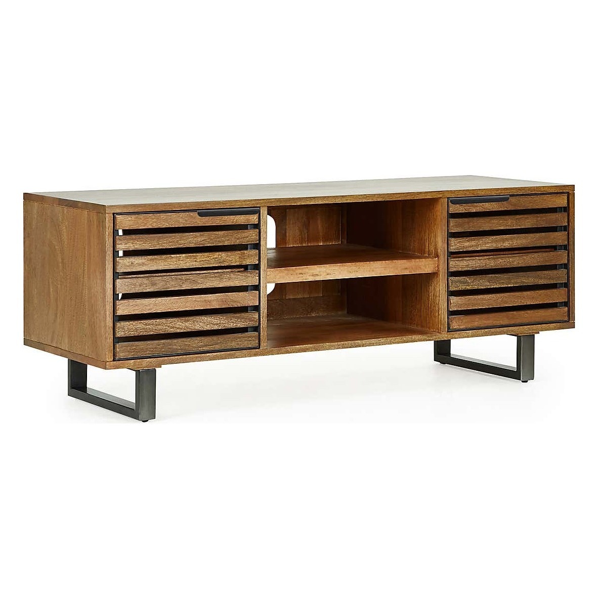 Slatted Mango TV Stand Brown – image 2