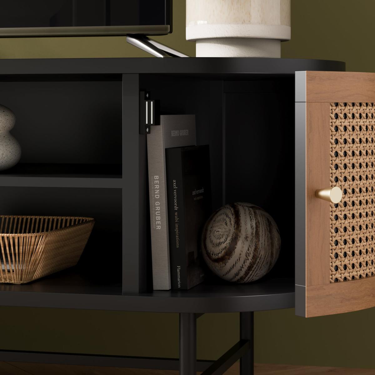 Franco Oval TV Unit Black – image 4