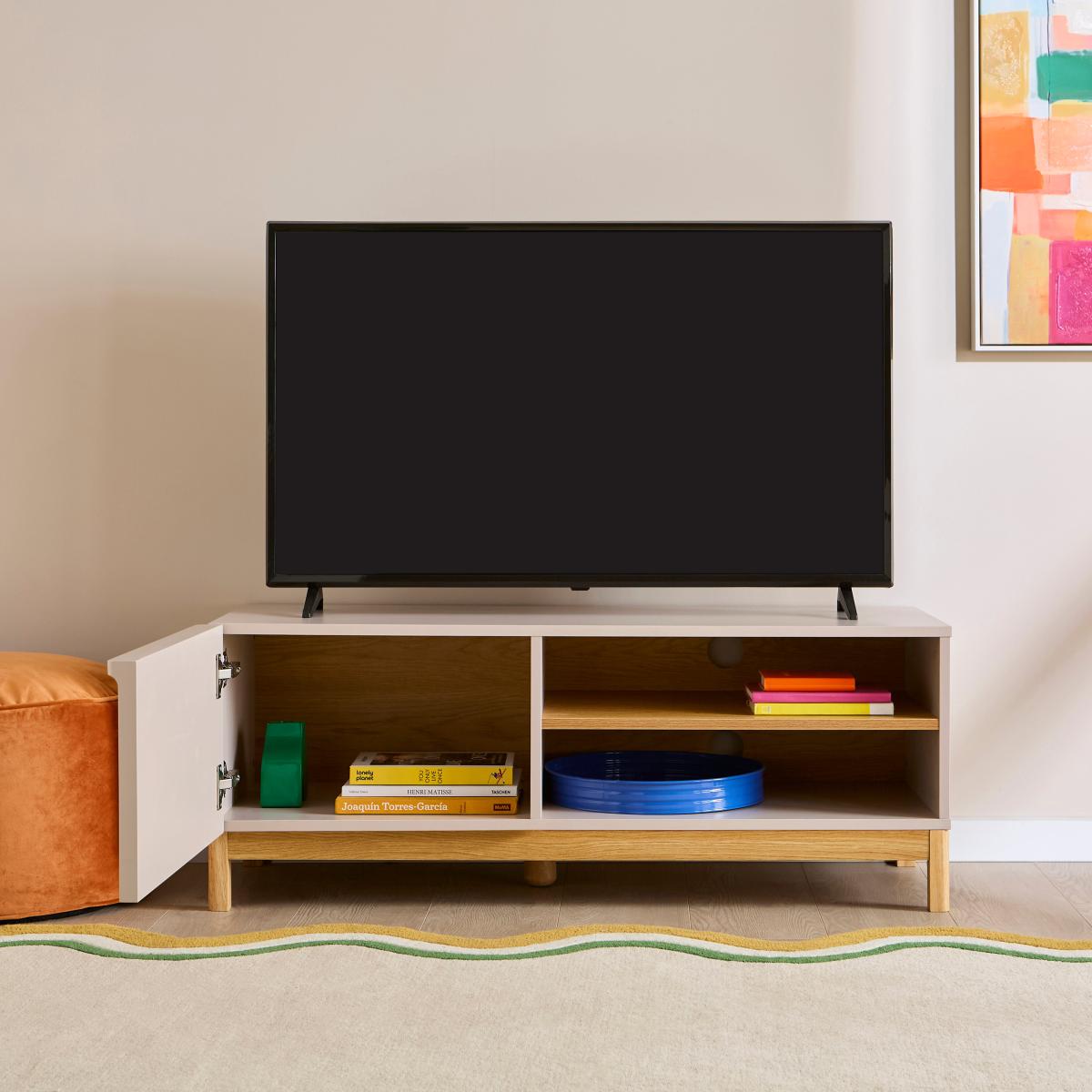 Elements Thompson Small Tv Unit for Tvs Up To 46 Mushroom (Grey) – image 2