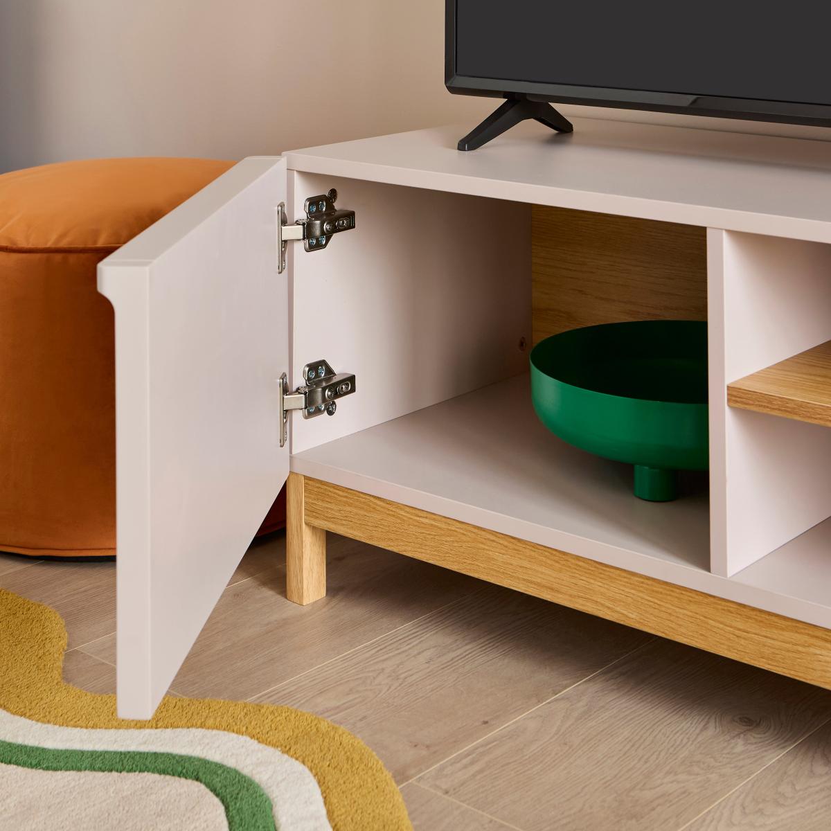 Elements Thompson Small Tv Unit for Tvs Up To 46 Mushroom (Grey) – image 3