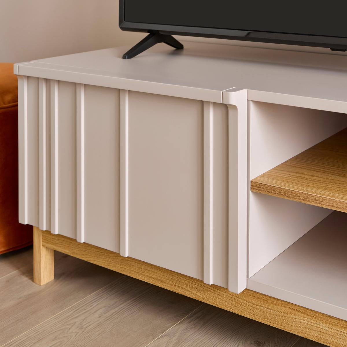 Elements Thompson Small Tv Unit for Tvs Up To 46 Mushroom (Grey) – image 4