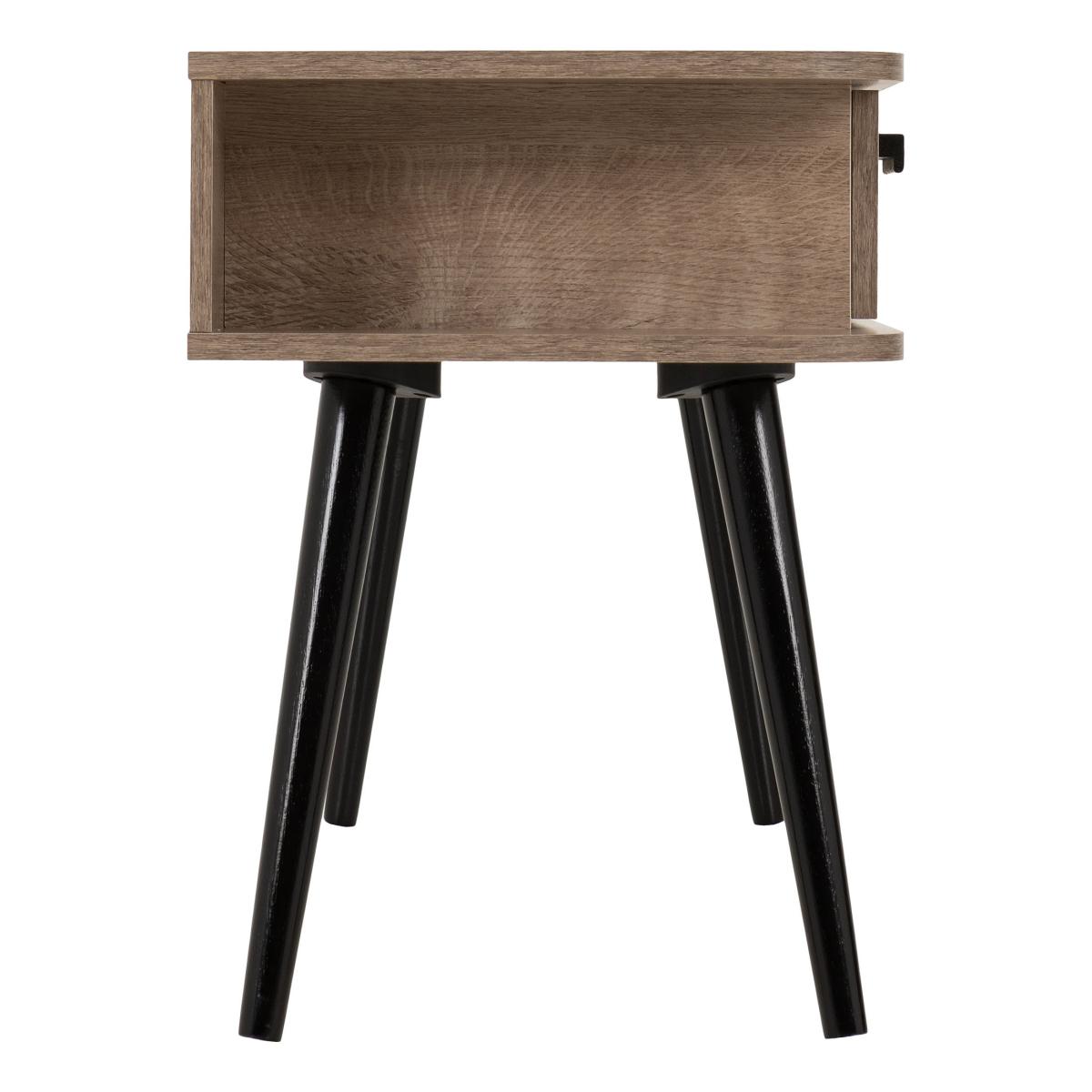 Saxton 2 Drawer TV Stand for TVs up to 70 Mid Oak (Brown) – image 6