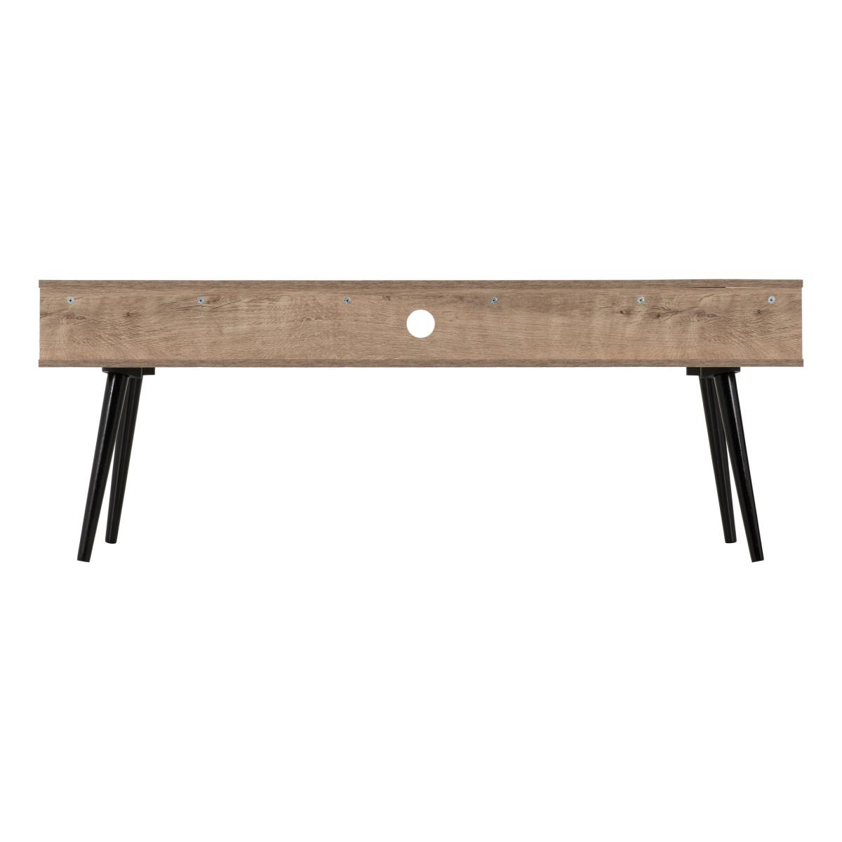 Saxton 2 Drawer TV Stand for TVs up to 70 Mid Oak (Brown) – image 7