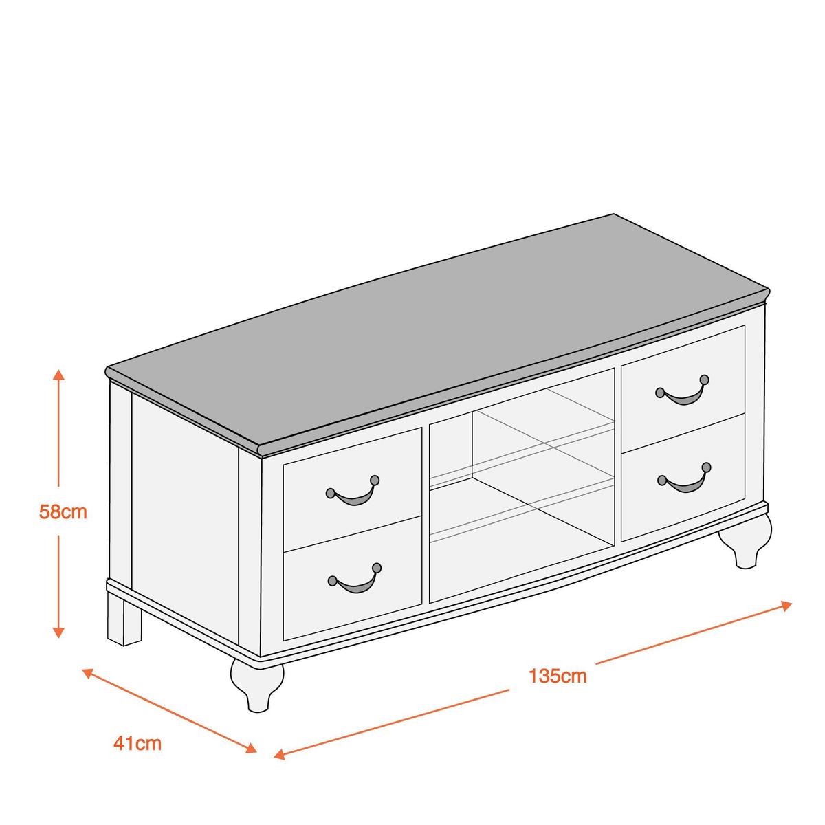 Sophia Grey TV Stand Grey – image 3