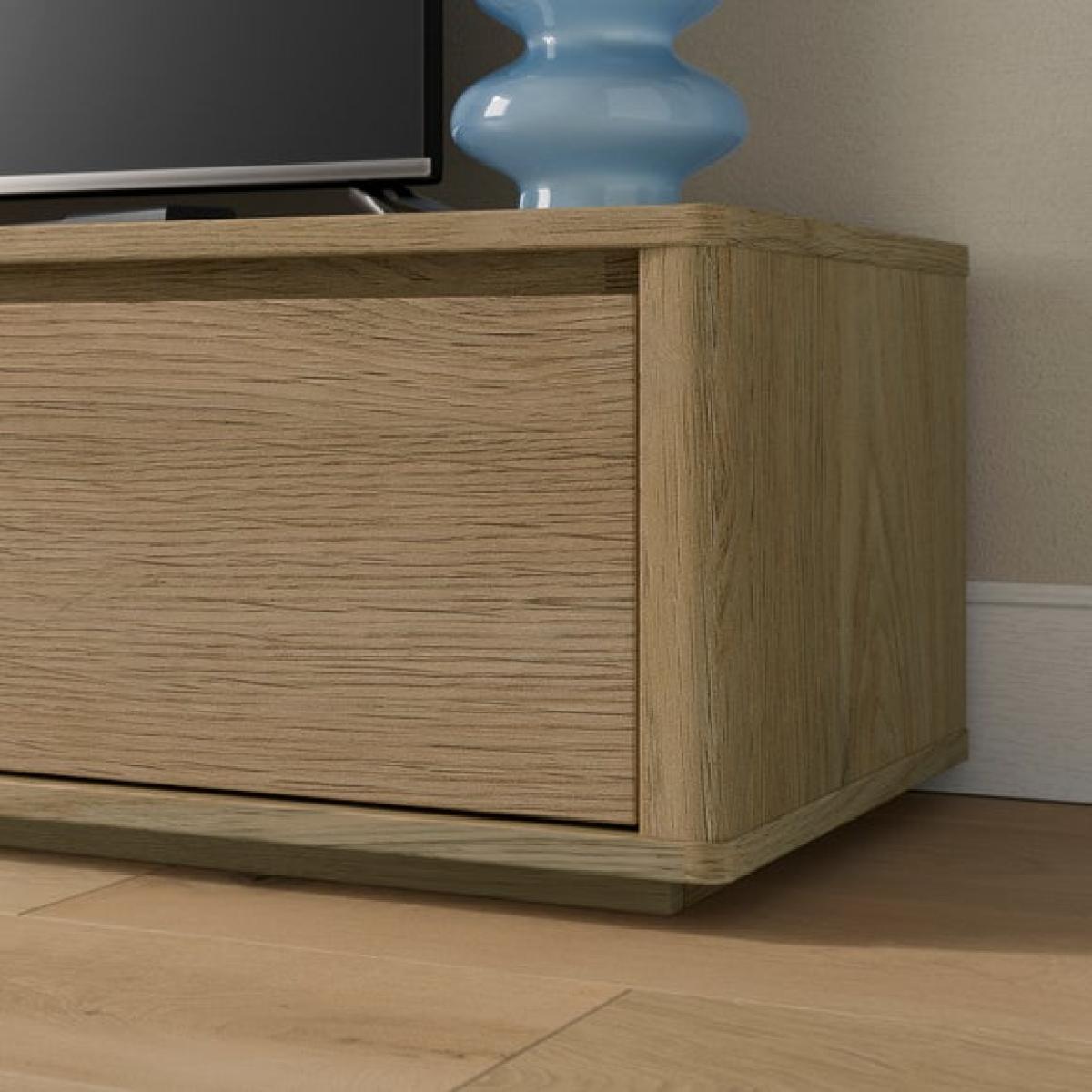 Malik Wide TV Unit for TVs up to 55", Light Oak Effect – image 4