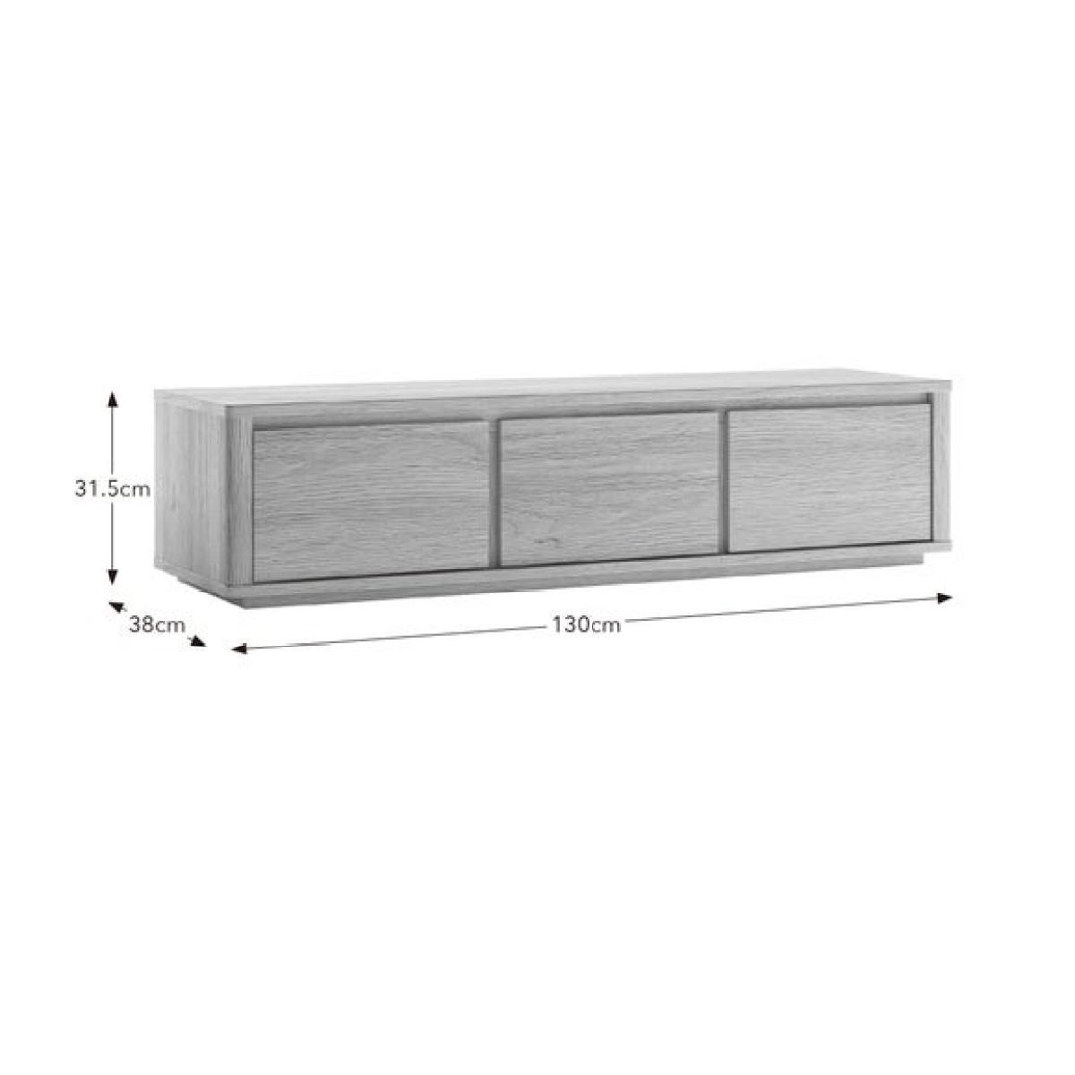 Malik Wide TV Unit for TVs up to 55", Light Oak Effect – image 5
