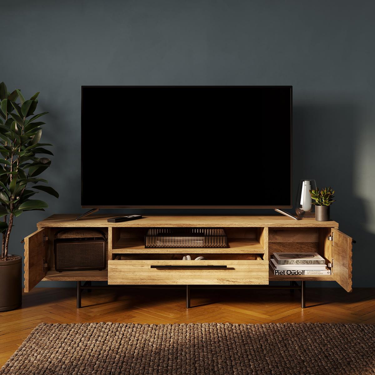 Bryant Wide TV Unit Wood (Brown) – image 2