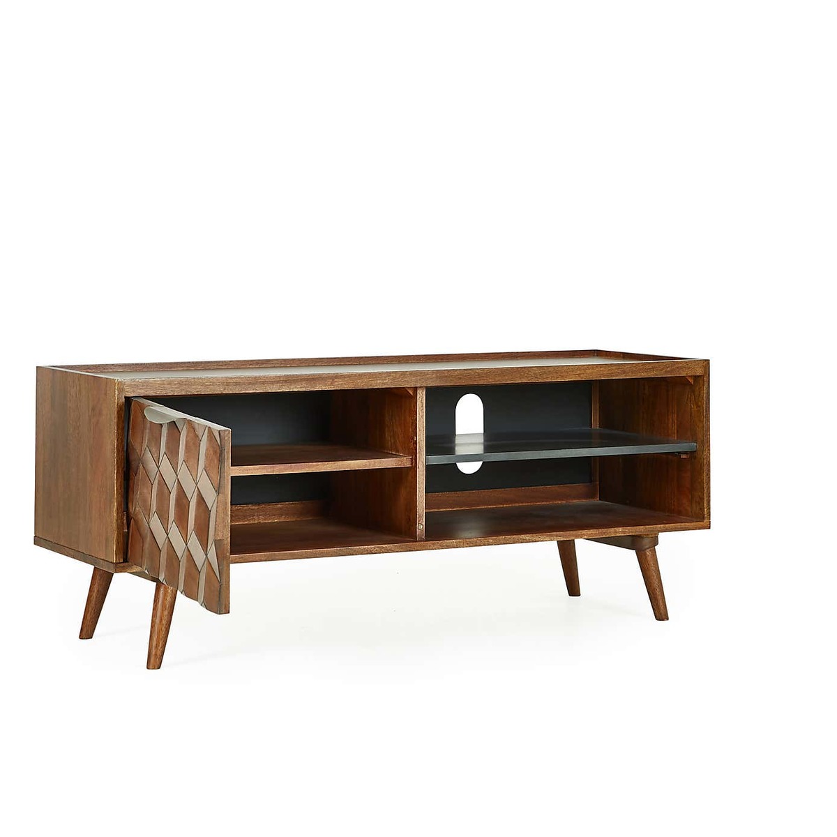 Hexagonal TV Stand Brown – image 5