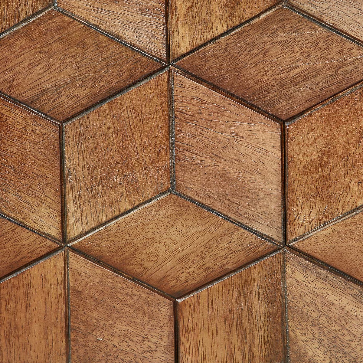 Hexagonal TV Stand Brown – image 9