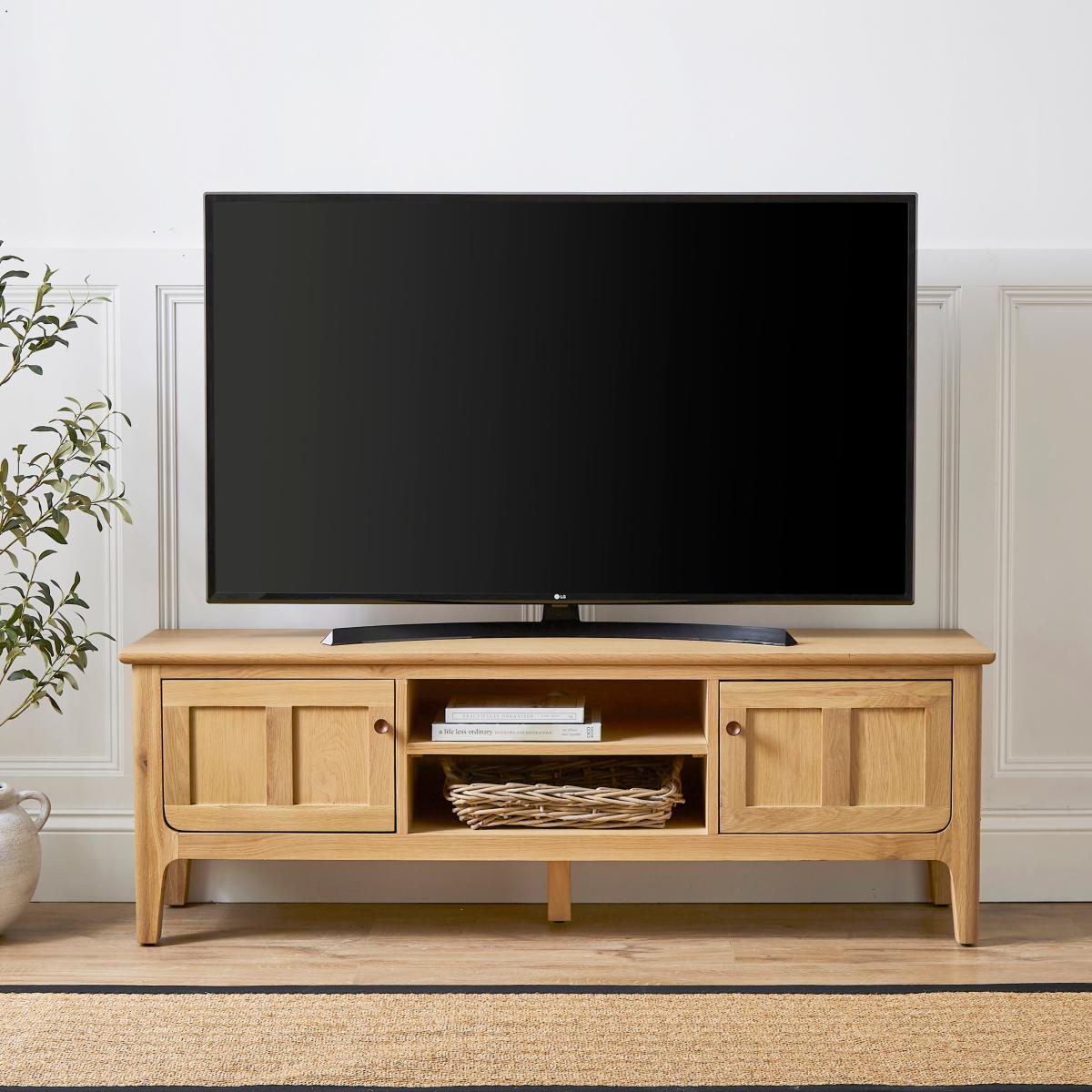 Walton Wide TV Unit for TVs up to 55" Light Oak – image 1