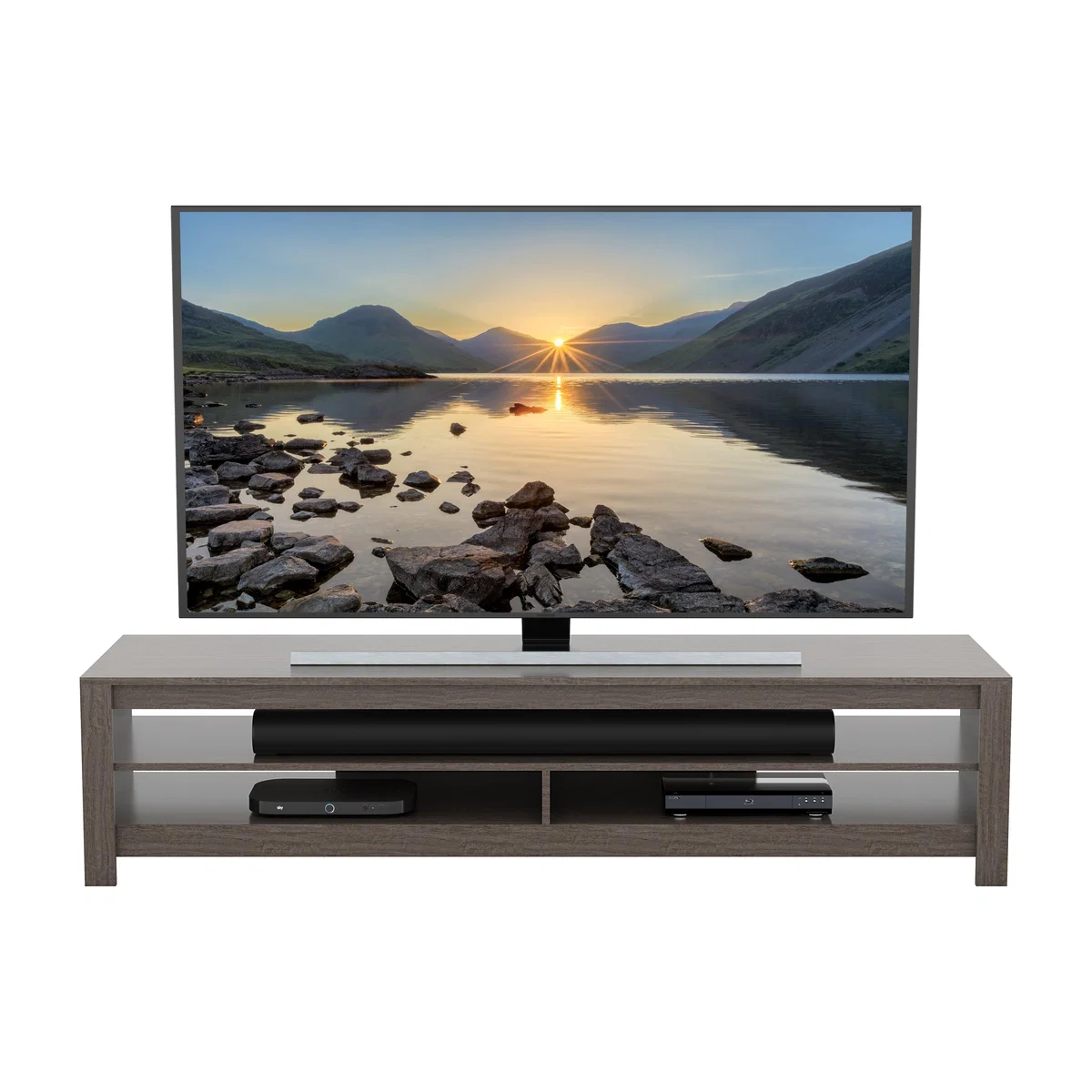 Calibre Wide TV Stand 180cm, Oak Effect Grey – image 3