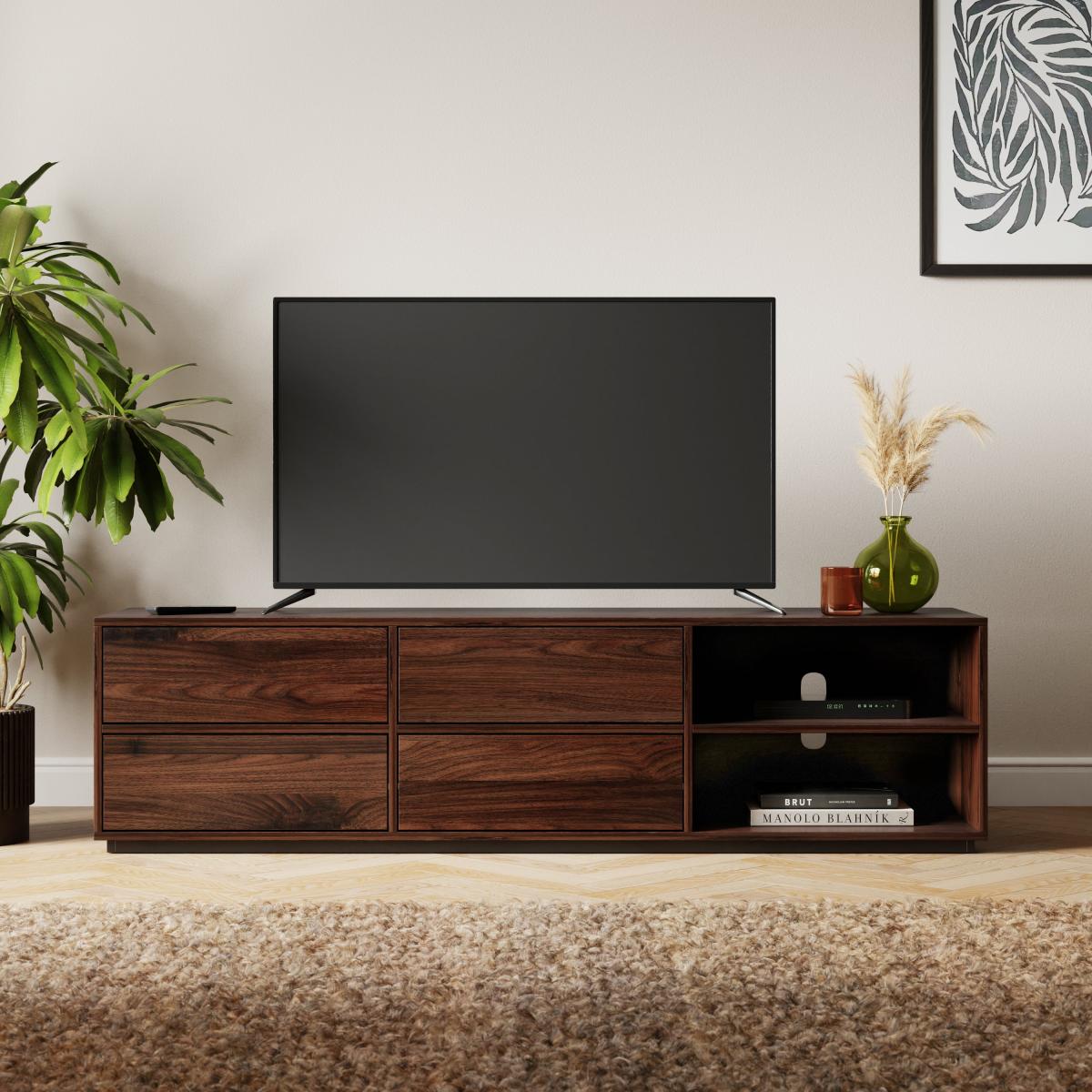 Walter Extra Wide Tv Unit for Tvs Up To 65 Walnut – image 2