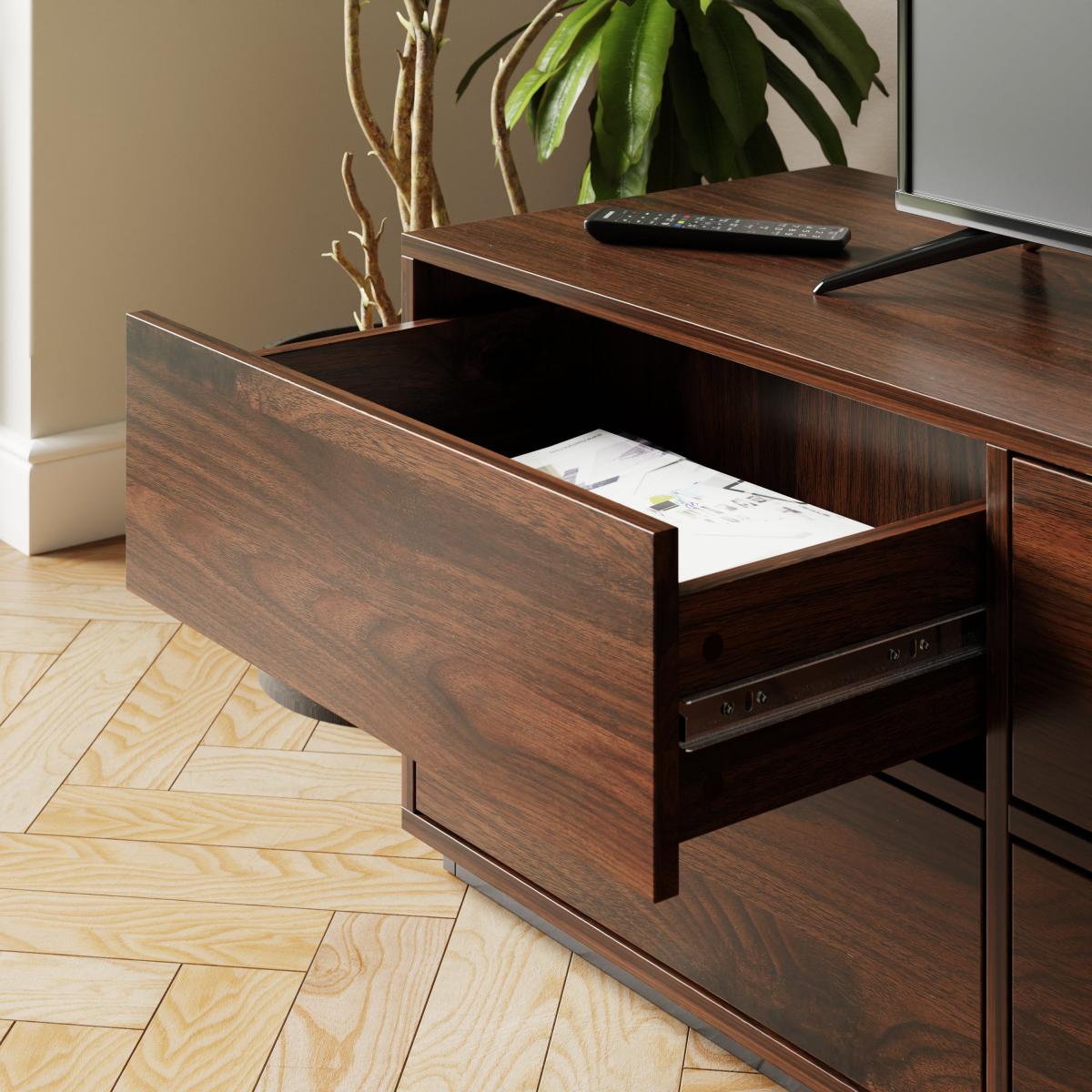 Walter Extra Wide Tv Unit for Tvs Up To 65 Walnut – image 5