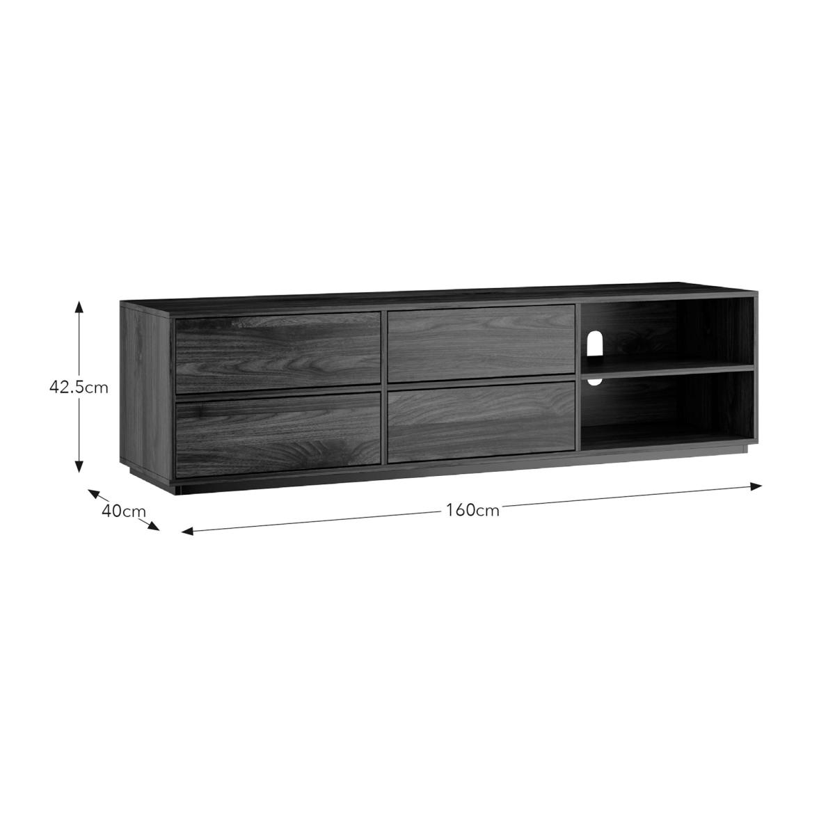 Walter Extra Wide Tv Unit for Tvs Up To 65 Walnut – image 7