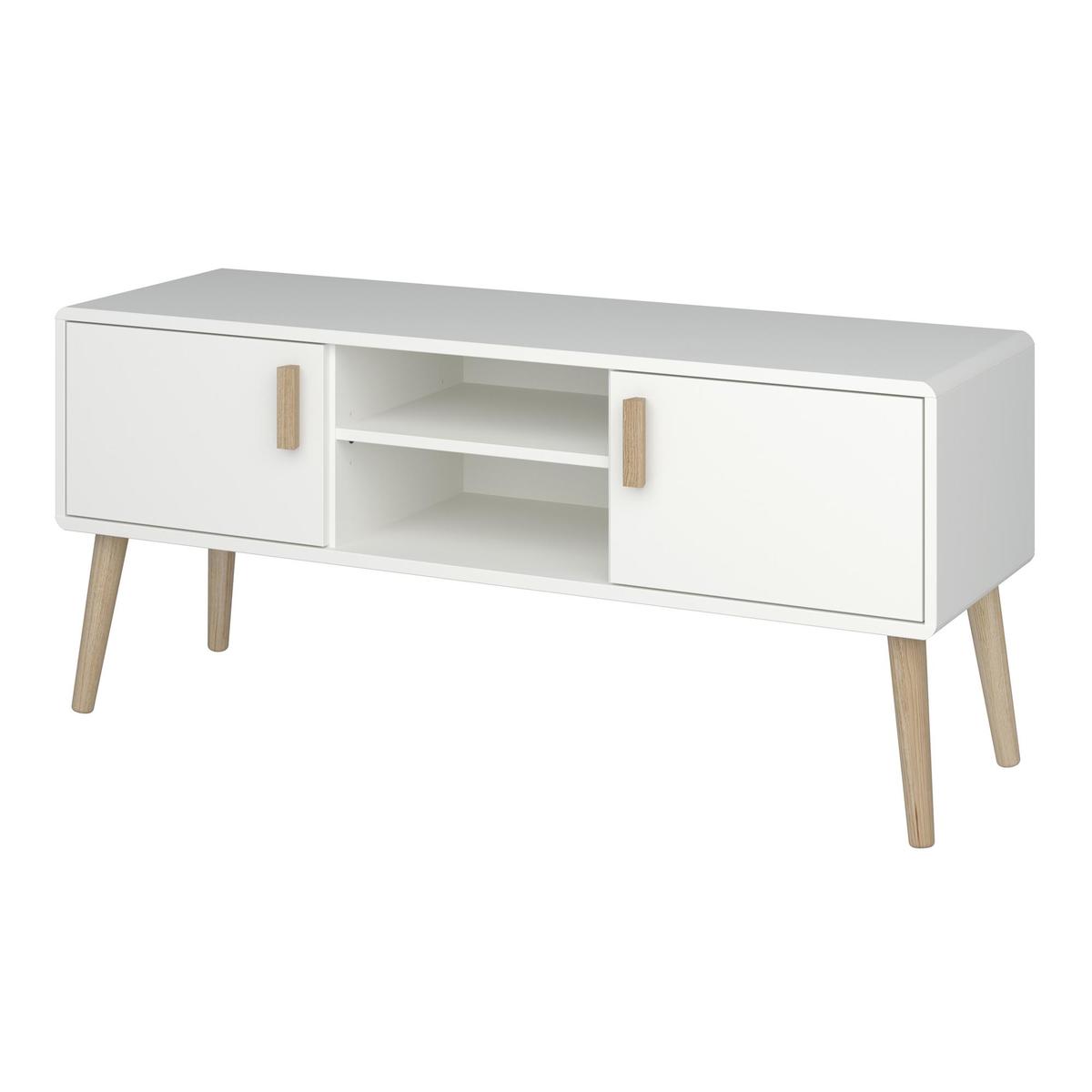 Pavona Wide TV Stand White – image 3