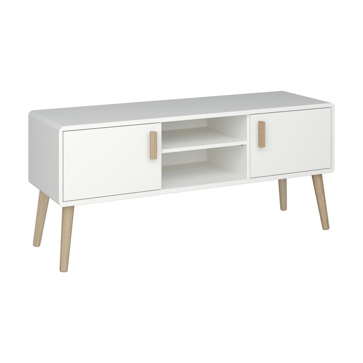 Pavona Wide TV Stand White – image 2