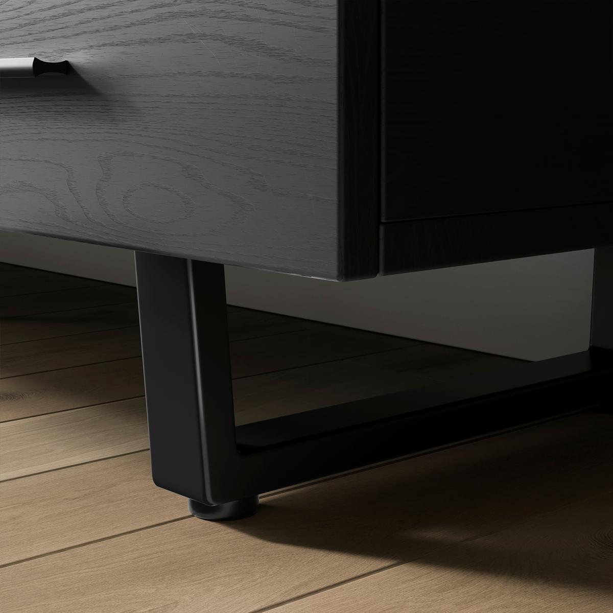 Freddie TV Unit for TVs up to 60" Black Wood – image 5