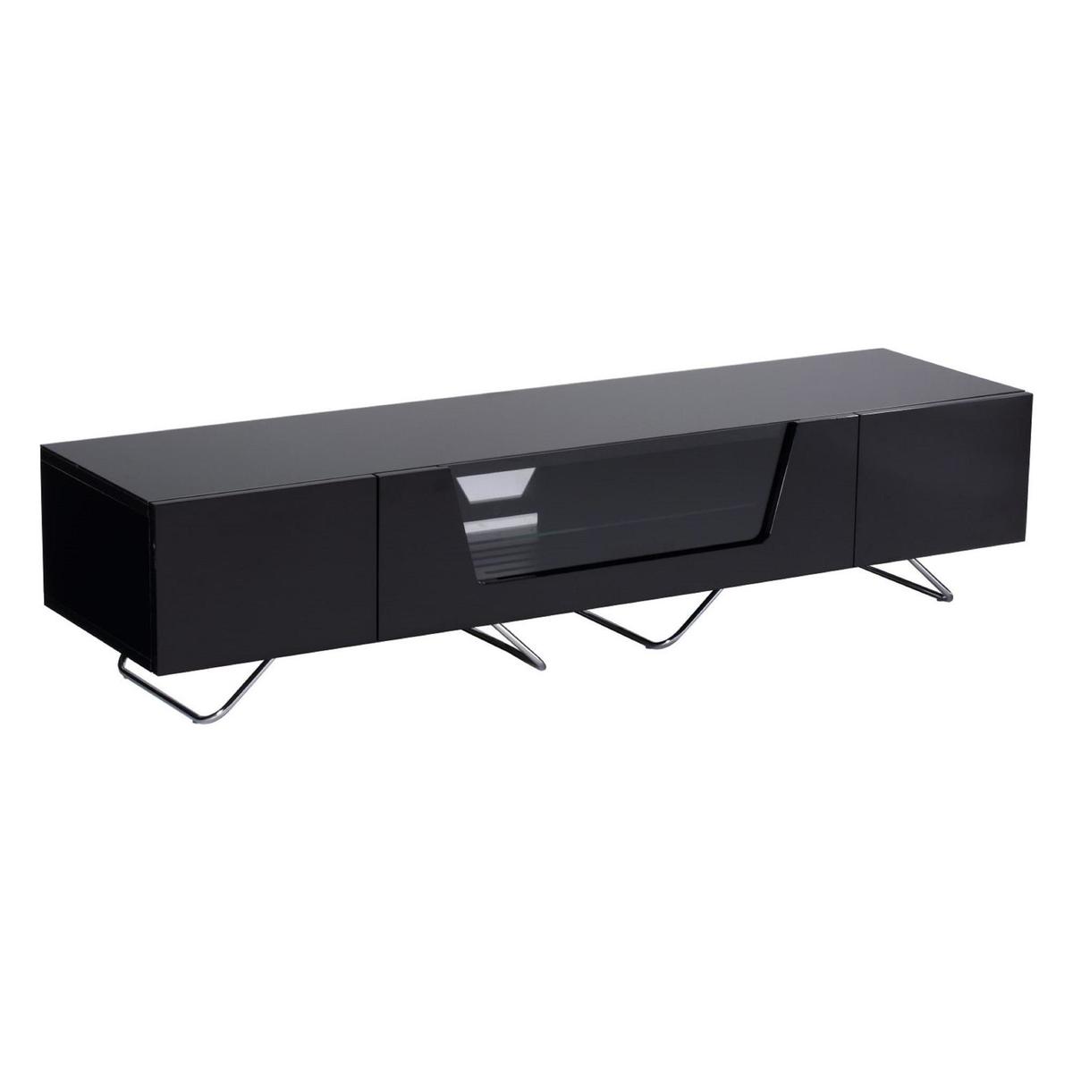 Chromium Extra Wide TV Unit Black – image 2