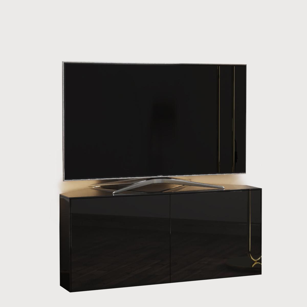 Intel LED Corner TV Unit Black – image 4