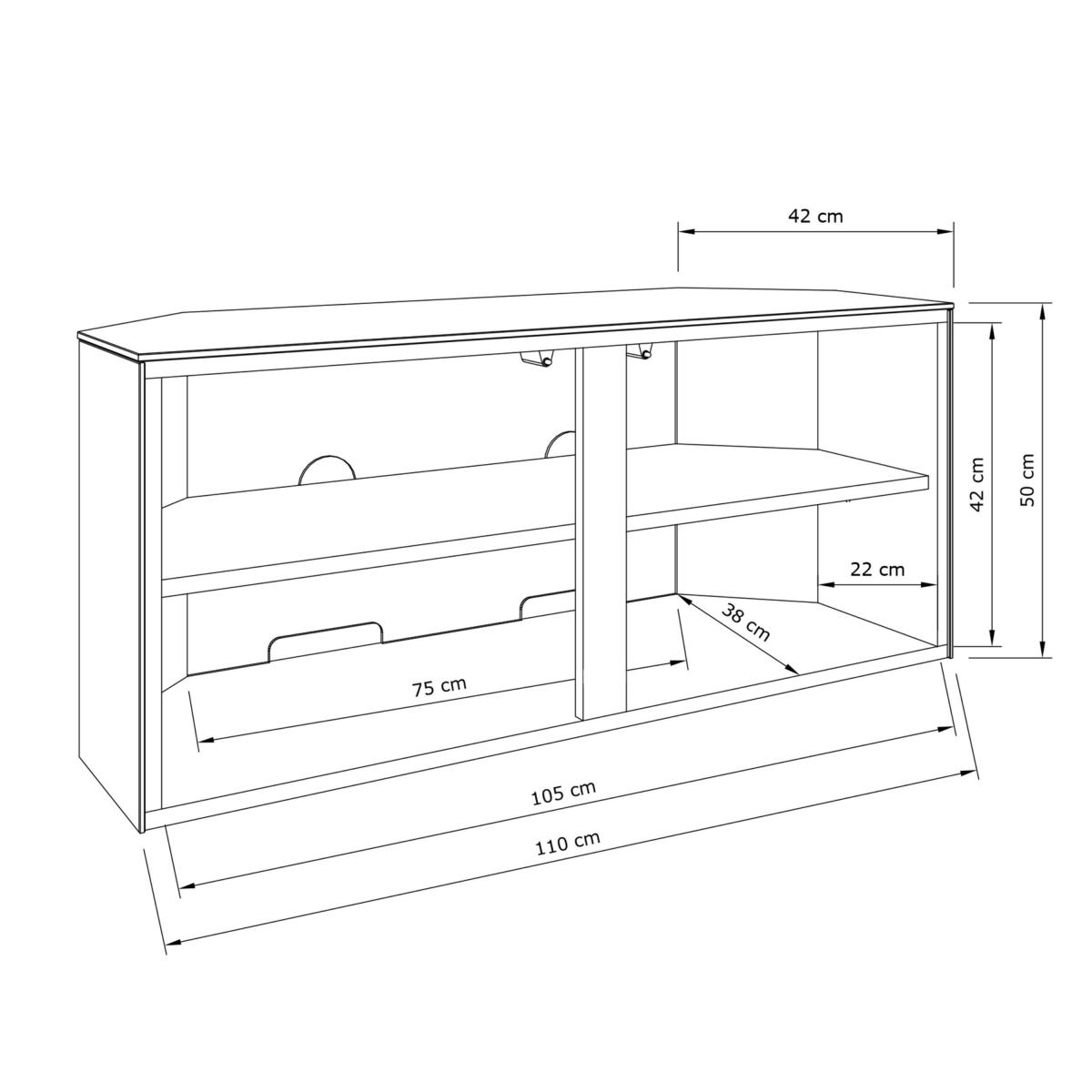 Intel LED Corner TV Unit Black – image 6
