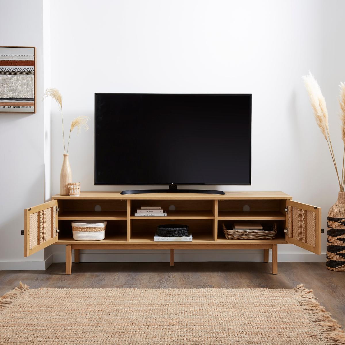 Hester Extra Wide Oak TV Unit For TVs up to 80" Brown – image 3