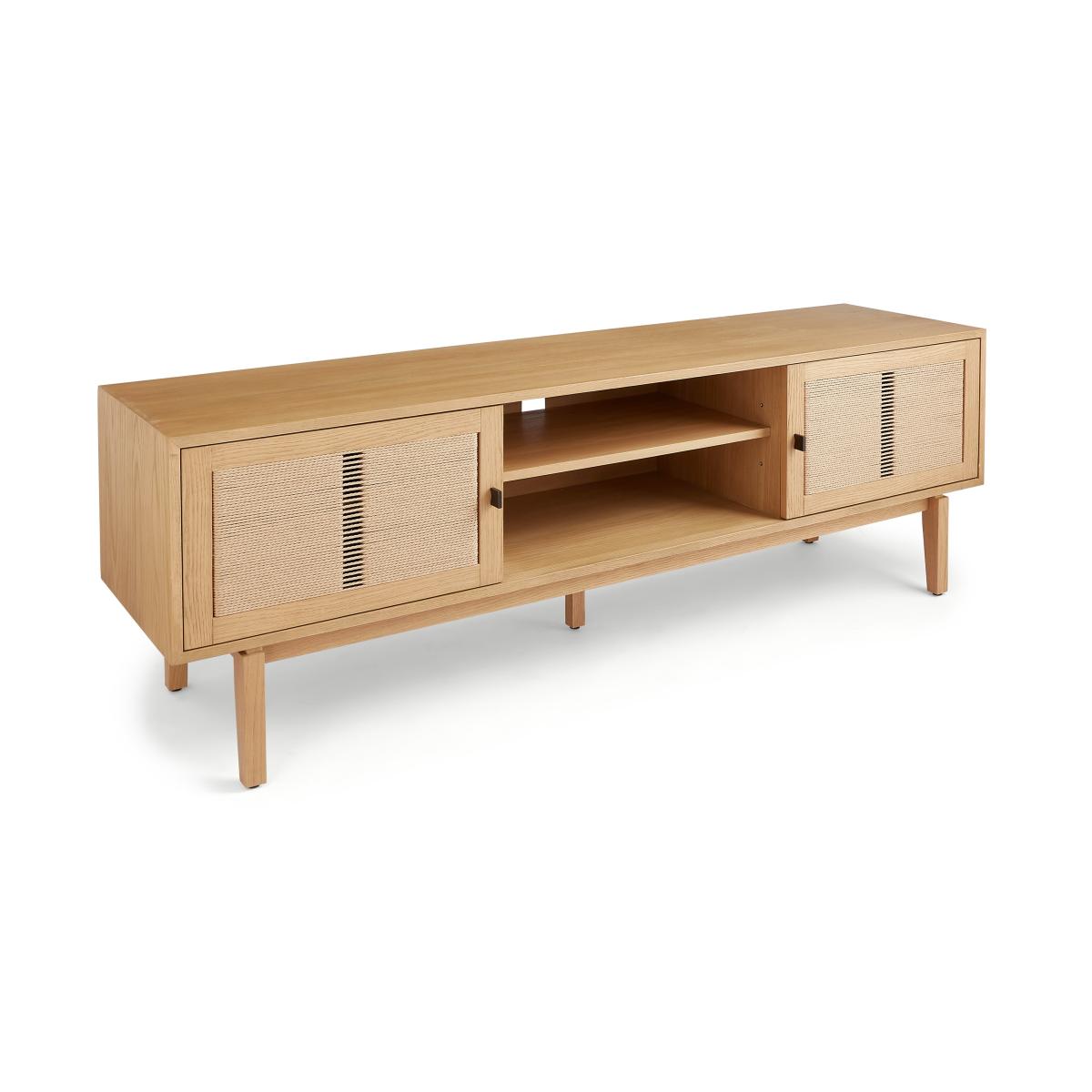 Hester Extra Wide Oak TV Unit For TVs up to 80" Brown – image 5