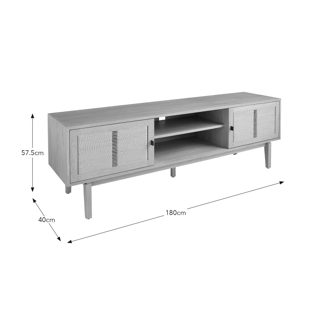 Hester Extra Wide Oak TV Unit For TVs up to 80" Brown – image 6