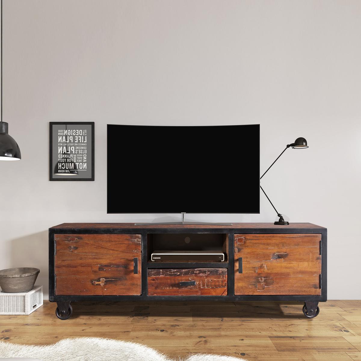 IndusValley Haryana 1 Drawer 2 Door TV Cabinet Natural – image 2