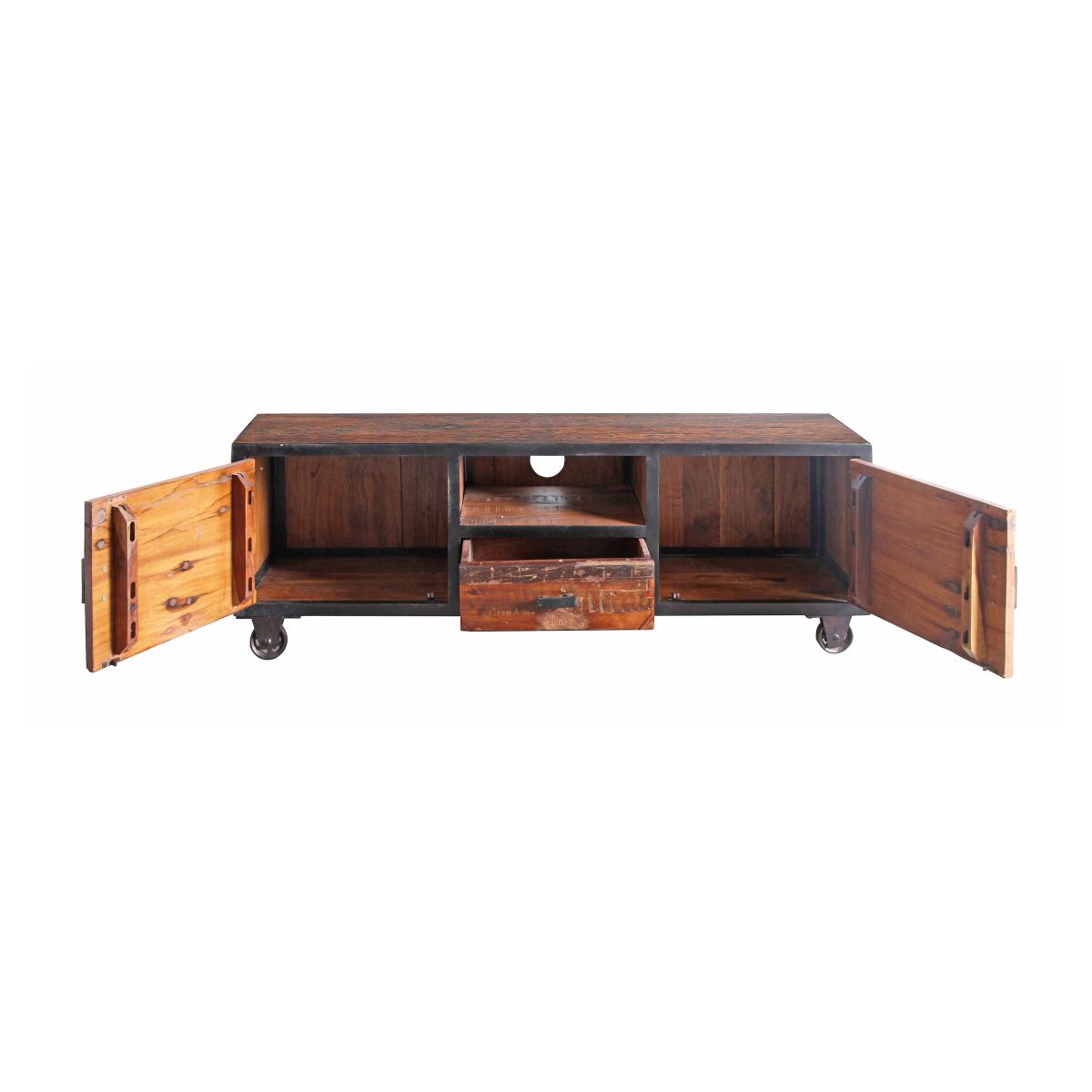 IndusValley Haryana 1 Drawer 2 Door TV Cabinet Natural – image 5