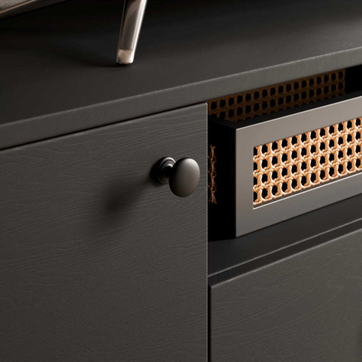 Fulton Black Extra Wide TV Unit Black – image 5