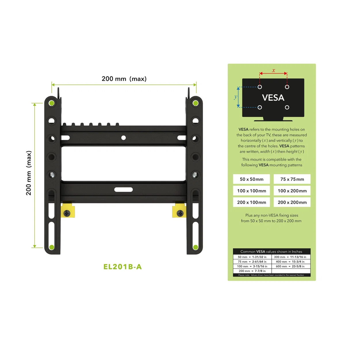 Tilting TV Mount Black – image 4