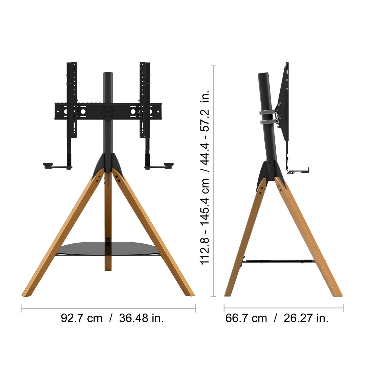 AVF Hoxon Tripod TV Stand with Soundbar Mount Light Wood – image 9
