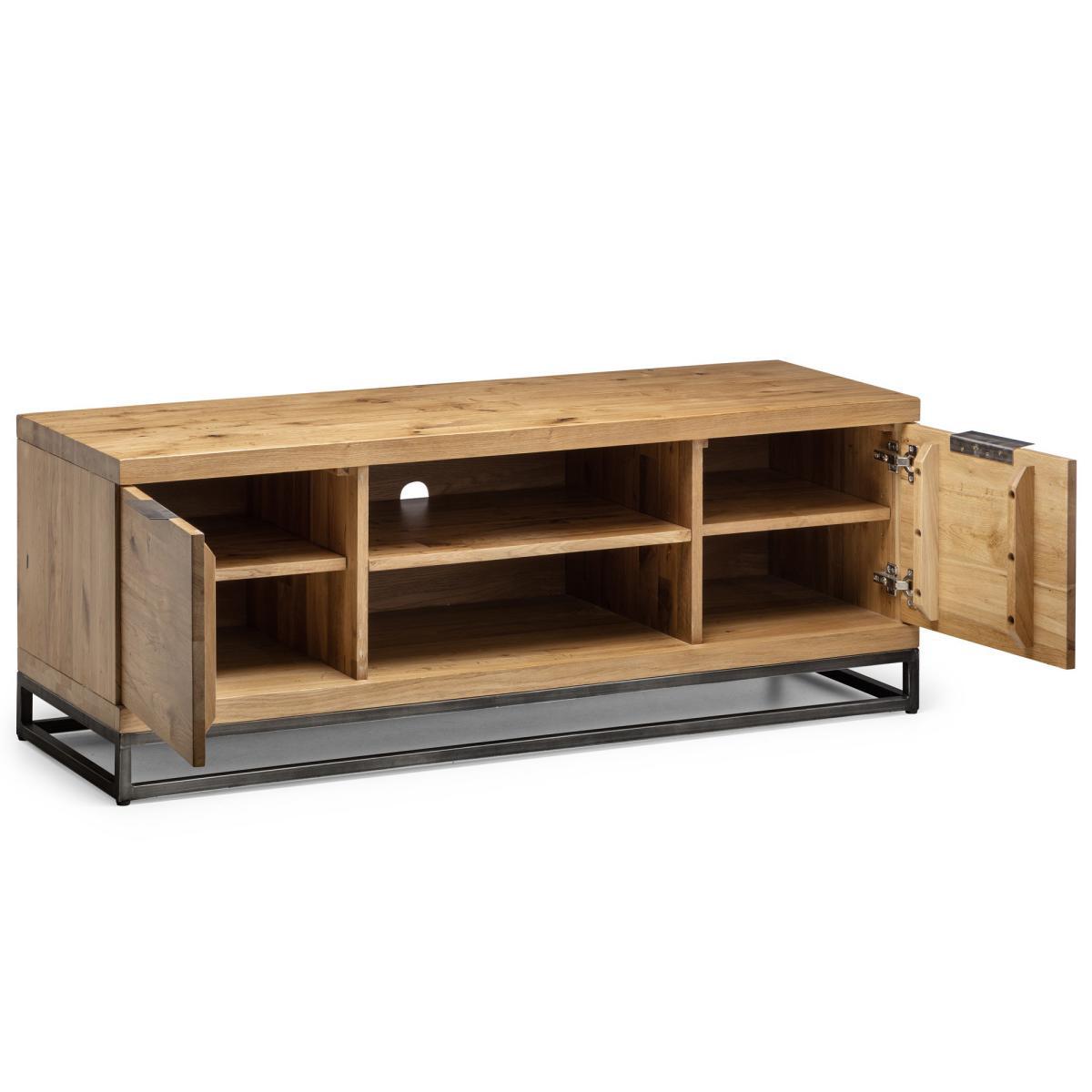 Brooklyn Oak TV Stand Mid Oak (Brown) – image 2