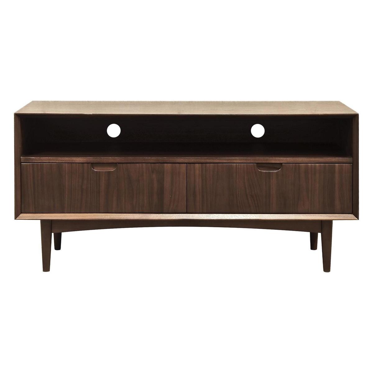 Skandi Walnut TV Stand Chocolate Brown – image 1