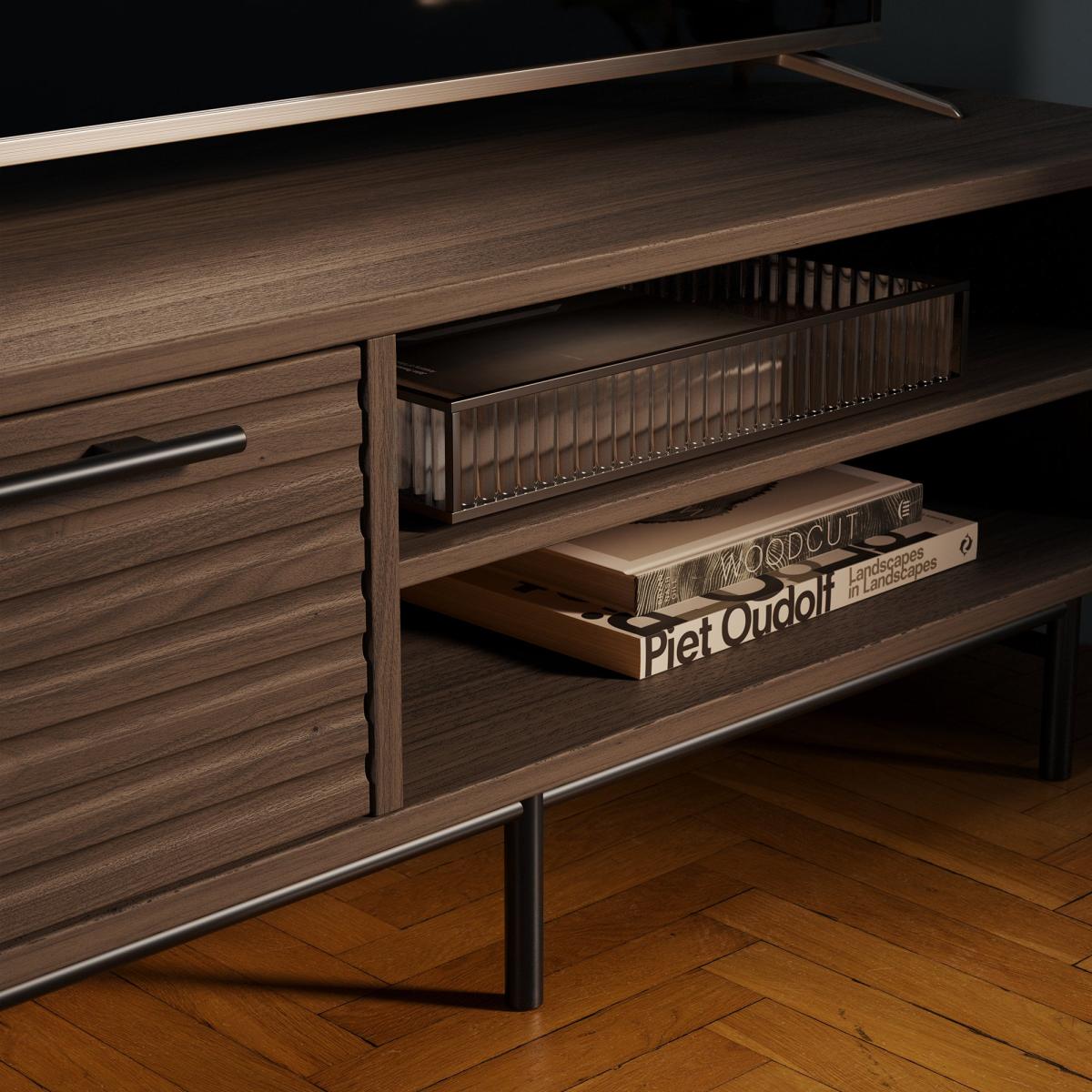 Bryant Wooden Corner TV Stand for TVs up to 50" Walnut – image 4