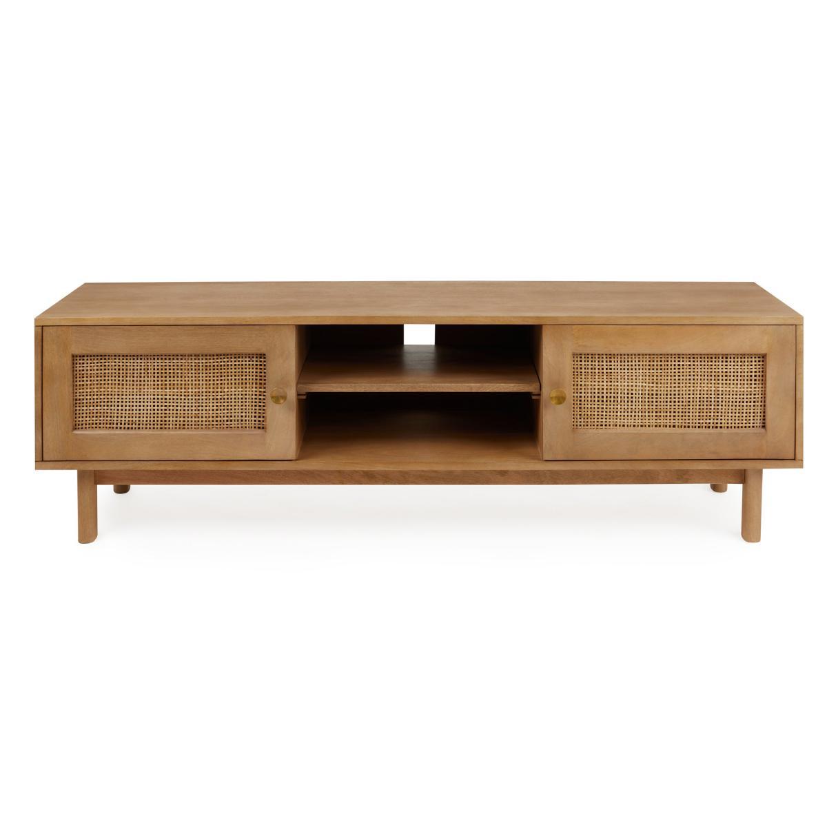 Indi Wide TV Stand Wood (Brown) – image 2