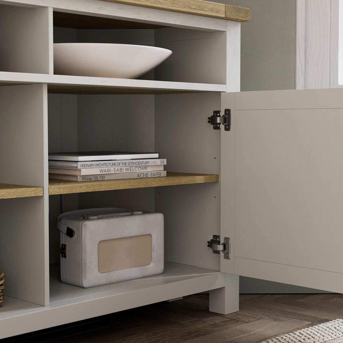 Olney High Corner TV Unit, Stone Stone – image 3