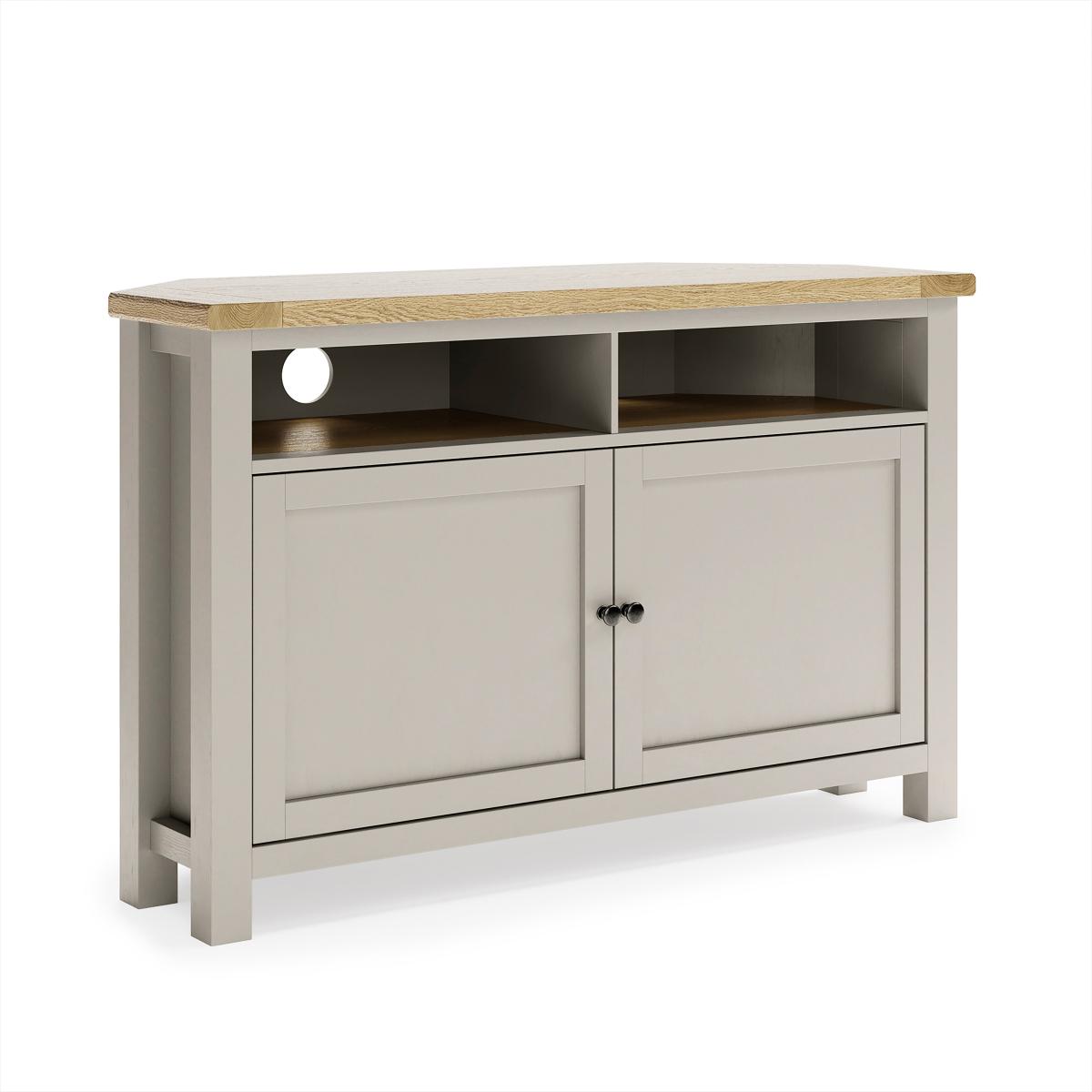 Olney High Corner TV Unit, Stone Stone – image 6
