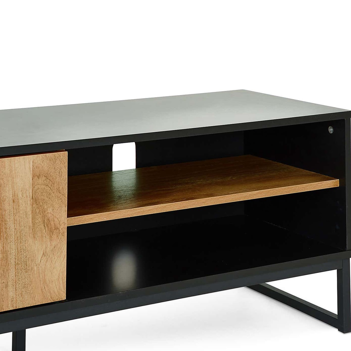 Greenwich Wide TV Stand Black and Brown – image 7