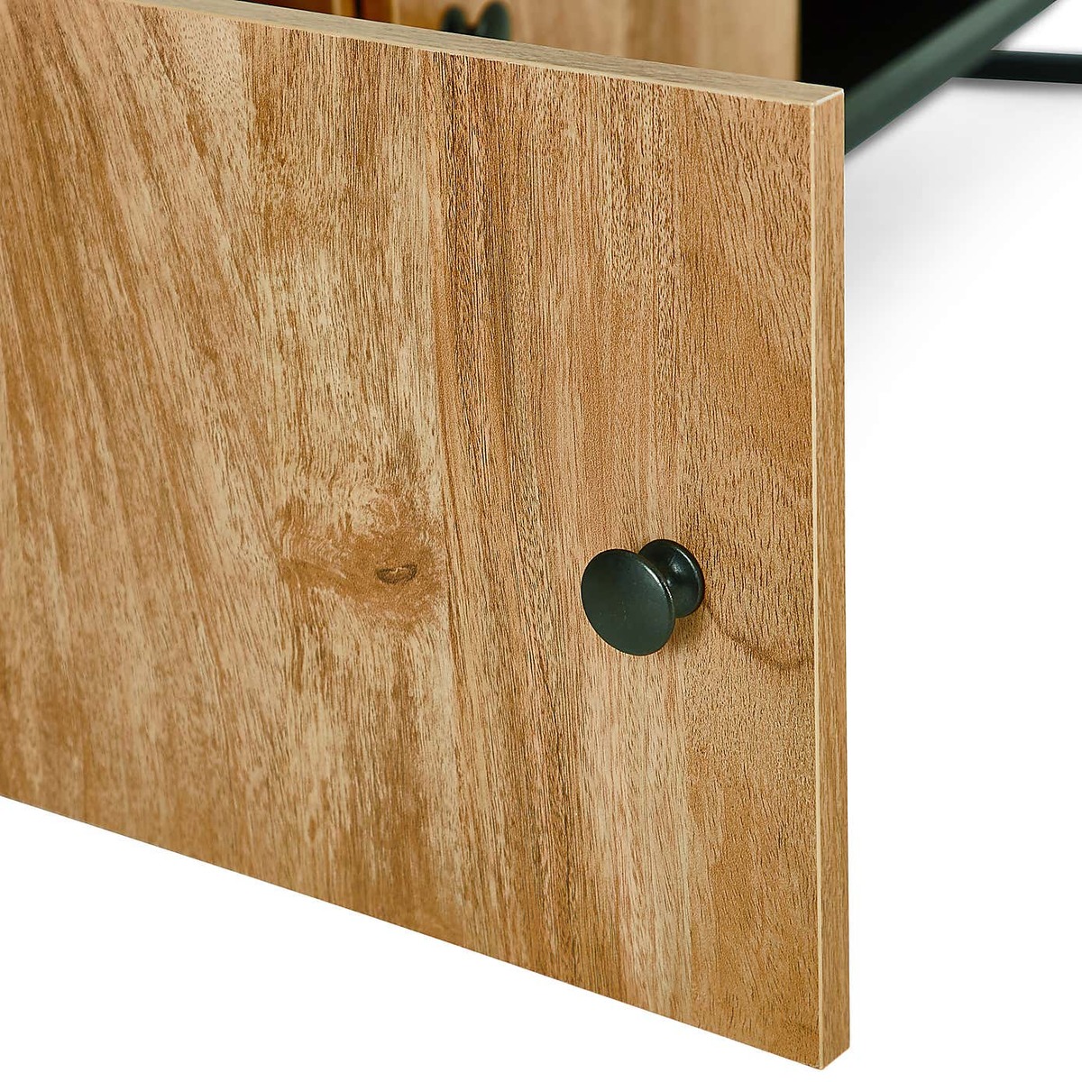 Greenwich Wide TV Stand Black and Brown – image 8