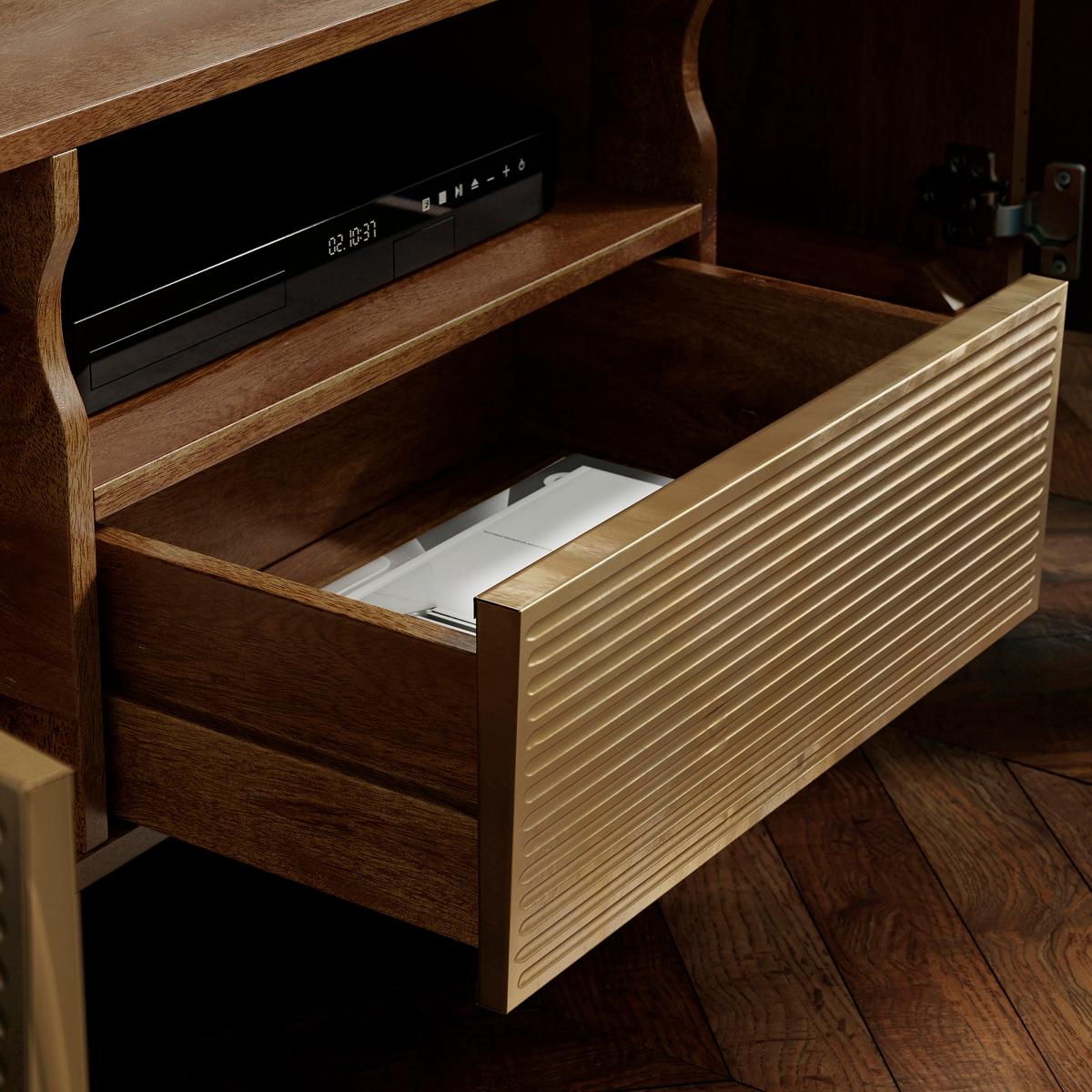 Imara Wide Mango Wood TV Unit Brown – image 4