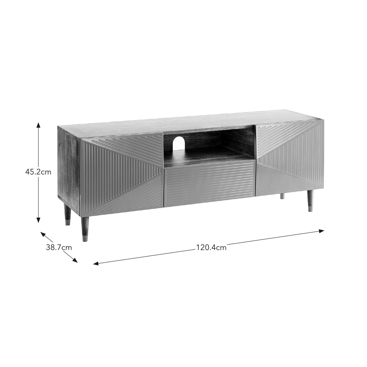 Imara Wide Mango Wood TV Unit Brown – image 8