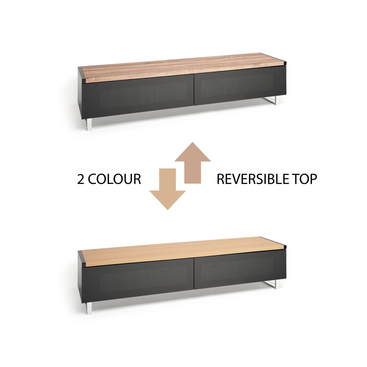 Panorama Reversible Top Wide TV Stand, 160cm Grey – image 3